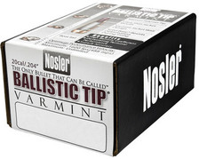 Nosler 20 Cal (.204" Dia) 40 Grain Ballistic Tip Reloading Bullet NOS52111 100 Pieces