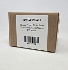 32 Auto Nickel Plated Brass Once Fired Raw Not Washed 250 Pieces