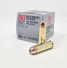 Hornady 500 S&W Mag Ammunition Backcountry Defense DGH H92528 500 Grain Jacketed Hollow Point 20 Rounds