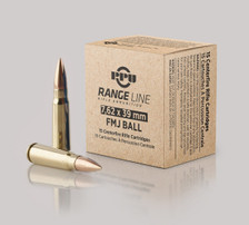PPU 7.62x39mm Ammunition Range Line PPR739   123 Grain Full Metal Jacket 15 Rounds