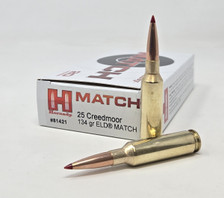 Hornady 25 Creedmoor Ammunition H81421 134 Grain ELD Match 20 Rounds
