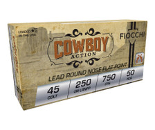 Fiocchi 45 Colt Ammunition FI45LCCA 250 Grain Lead Round Nose Flat Point 50 rounds