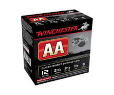 Winchester 12 Gauge Ammunition AASC128 Sporting Clays 2-3/4" #8 1300fps 1-1/8oz CASE 250 rounds