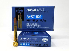 Prvi 8x57 IRS Ammunition PP857I 196 Grain Pointed Soft Point 20 Rounds