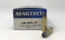 Magtech 38 Special +P Ammunition 38F 125 Grain Semi Jacketed Hollow Point 50 Rounds