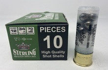 Sterling 12 Gauge Ammunition Big Game Buckshot STRLG12BUCK 2-3/4" 00 Buck 9 Pellet 1330fps 10 Rounds