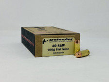 Defender 40 S&W *REMAN* Ammunition DEF40SW180 180 Grain Flat Nose 50 Rounds