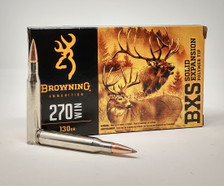 Browning 270 Win Lead Free Ammunition B192402701 130 Grain BXS Solid Expansion Ballistic Tip 20 Rounds