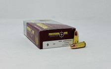 Precision One 9mm Luger Ammunition PONE17 115 Grain Full Metal Jacket 50 Rounds