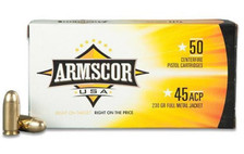 Armscor 45 ACP Ammunition ARM50436 230 Grain Copper Plated Full Metal Jacket 50 Rounds