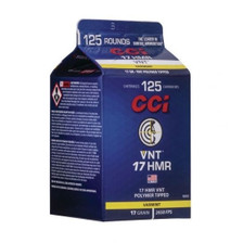 CCI 17 HMR Ammunition CCI923CC 17 Grain VNT Polymer Tipped Carton 125 Rounds