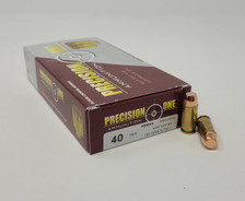 Precision One 40 S&W REMAN Ammunition PONE84 180 Grain Full Metal Jacket 50 Rounds