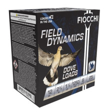 Fiocchi 12 Gauge Ammunition FI12GTX188CASE 2-3/4" 1-1/8oz #8 Shot 1250fps CASE 250 Rounds