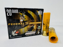 Federal 20 Gauge Ammunition Premium Trophy Copper P208TC Lead Free 275 Grain Tipped Sabot Slug 2-3/4" 1700fps 5 Rounds