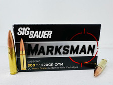 Sig Sauer 300 Blackout Ammunition Marksman Subsonic E300A2-20 220 Grain Open Tip Match 20 Rounds