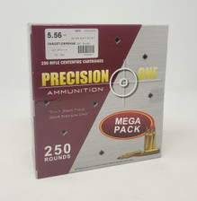 Precision One 5.56x45mm NATO Ammunition PONE1592 55 Grain Soft Point Mega Pack 250 Rounds