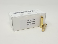 Sperry Ballistics 38 Special Ammunition SPY38SPLFMJ 158 Grain Full Metal Jacket 50 Rounds