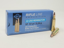 Prvi PPU 22-250 Rem Ammunition Rifle Line PP22250SP2 50 Grain Soft Point 20 Rounds