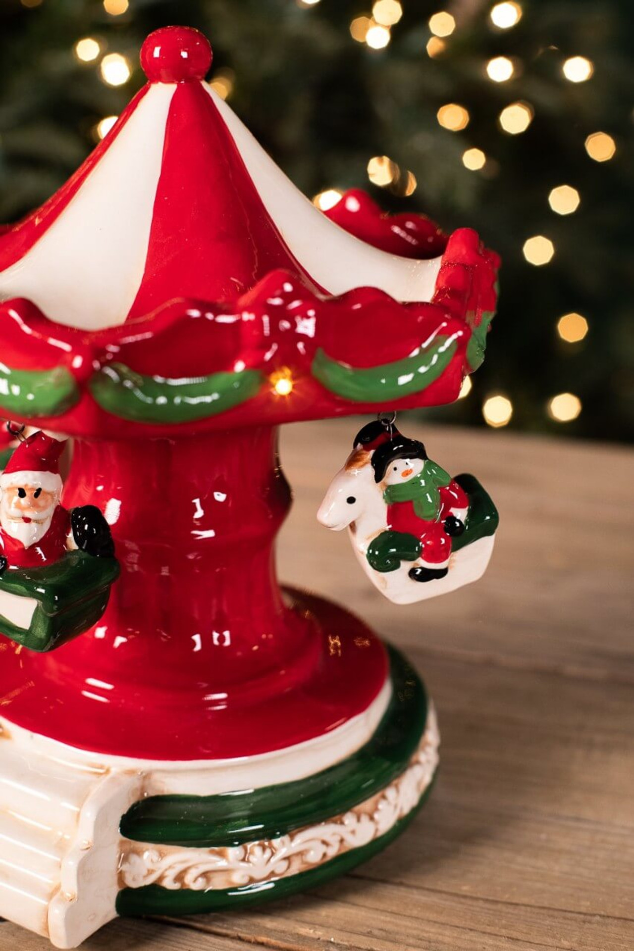 Ceramic Light Up Musical Carousel - Decorator’s Warehouse