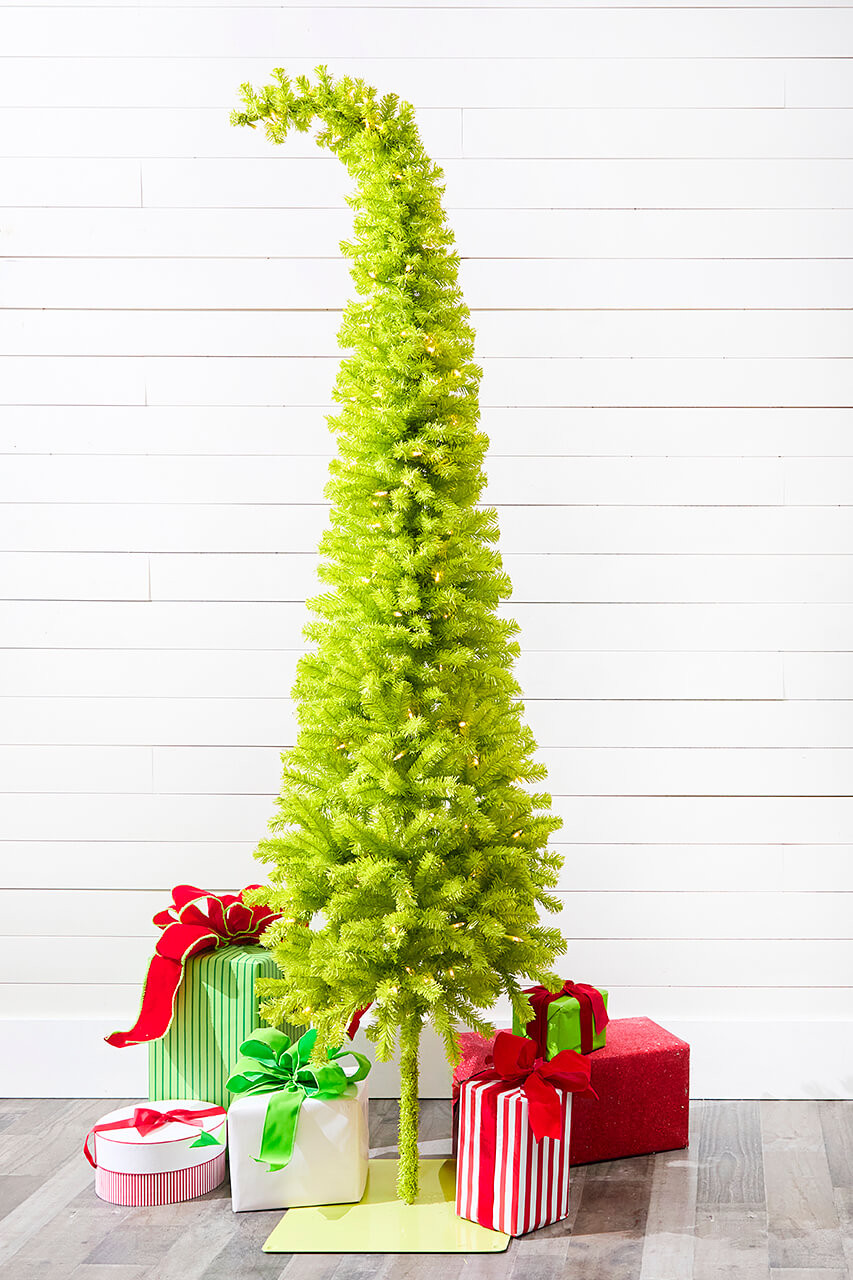 lime cajon ホールツリー 7' Lime Green Whimsical Tree with LED Lights - Decorator's Warehouse