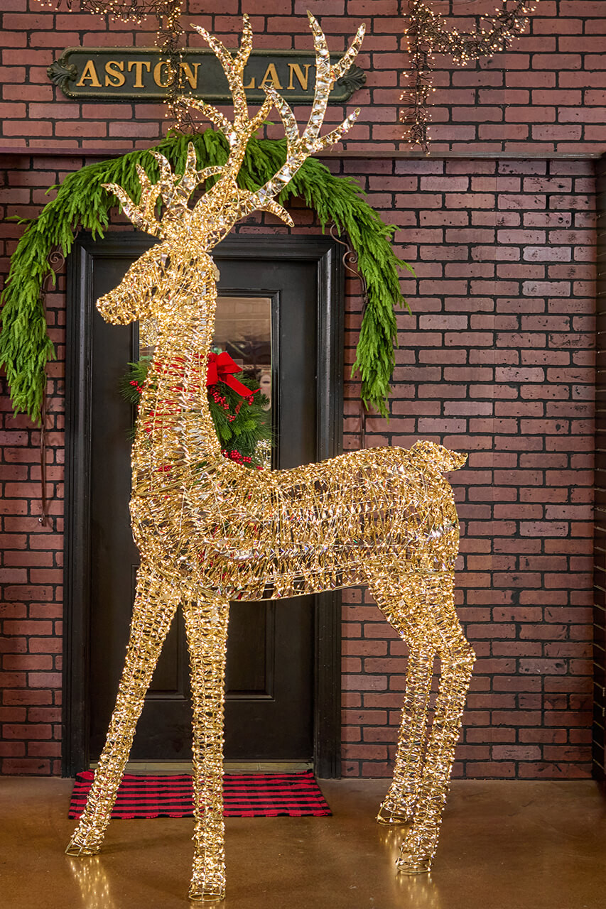 8.9' LED Standing Reindeer - 5200L - Decorator's Warehouse