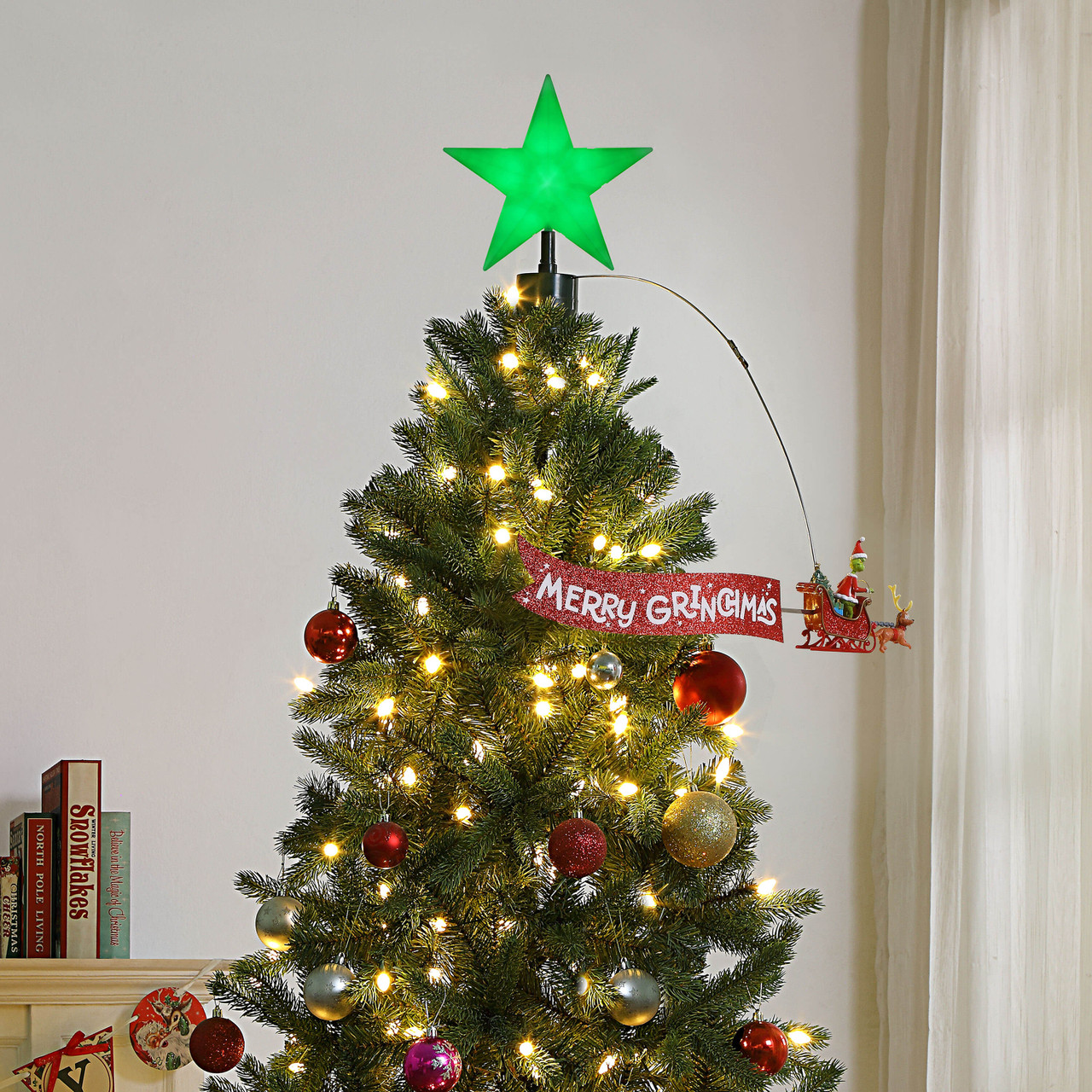 グリンチ クリスマスデコレーション 3フィート Amazon.com: 3-Foot Whimsical Green Christmas Tree, Reclaimed Wood
