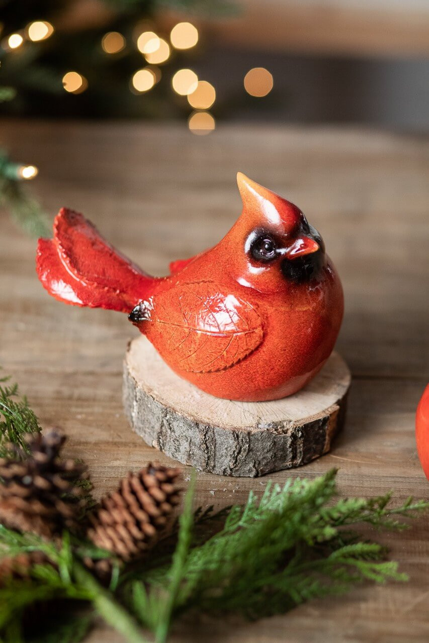 Large Resin Cardinal Figurine - Decorator's Warehouse