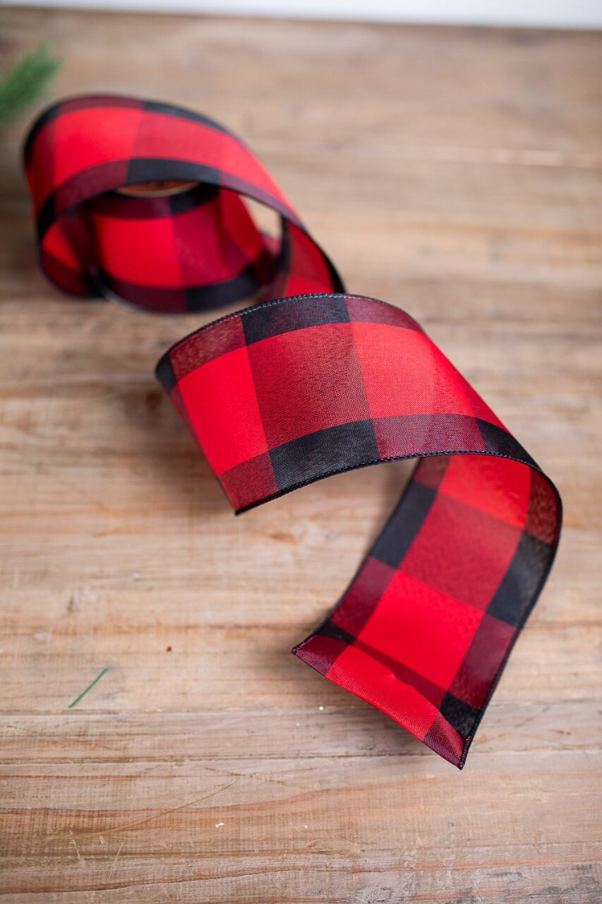 5 Meters Red And Black Plaid Ribbon Christmas Ribbon - Temu