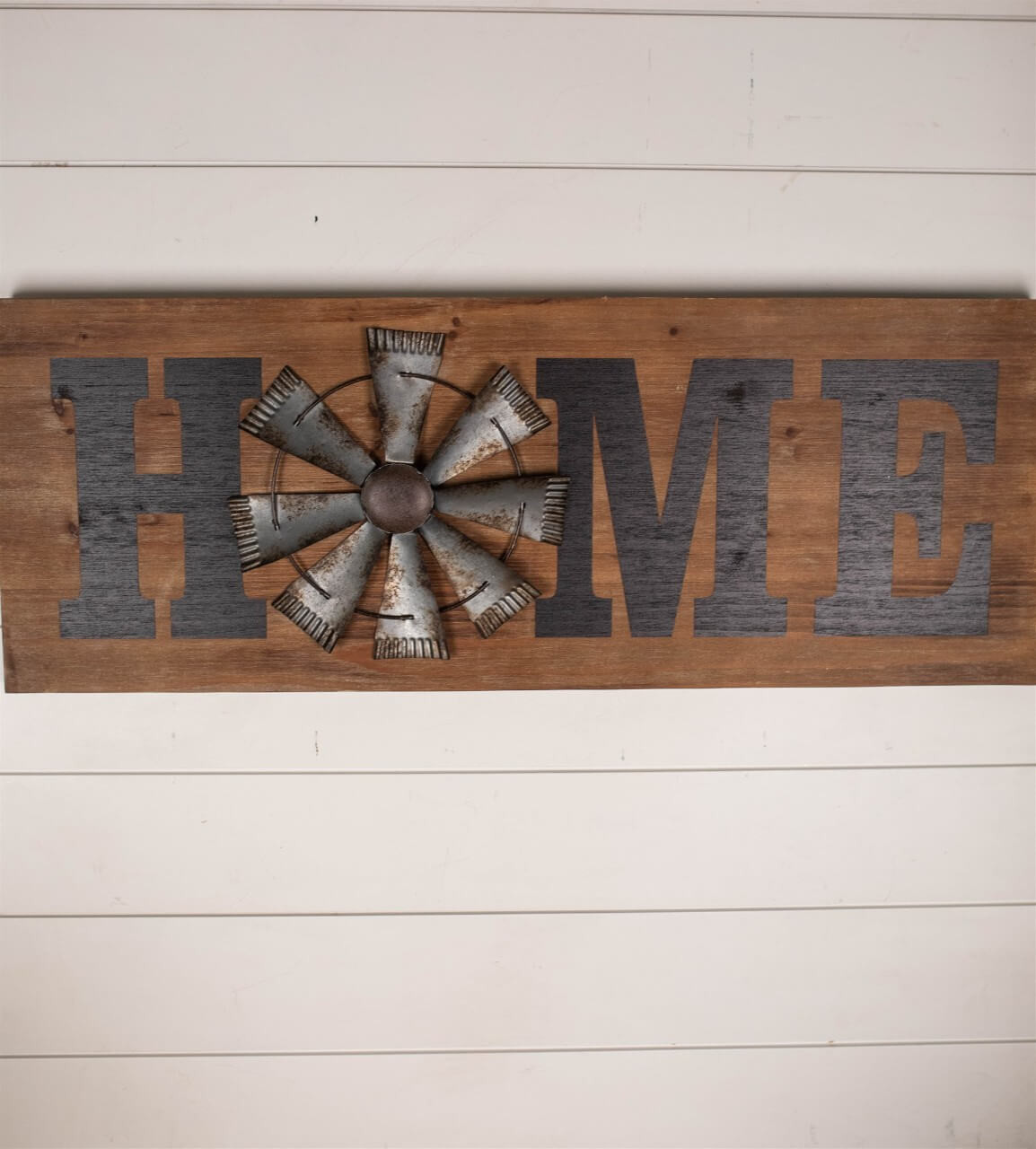 31" Wood and Metal Windmill "Home" Sign - Thumbnail 2