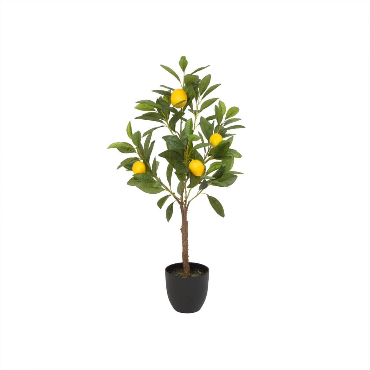 29 Inch High Artificial Lemon Tree In Black Pot Decorator S Warehouse