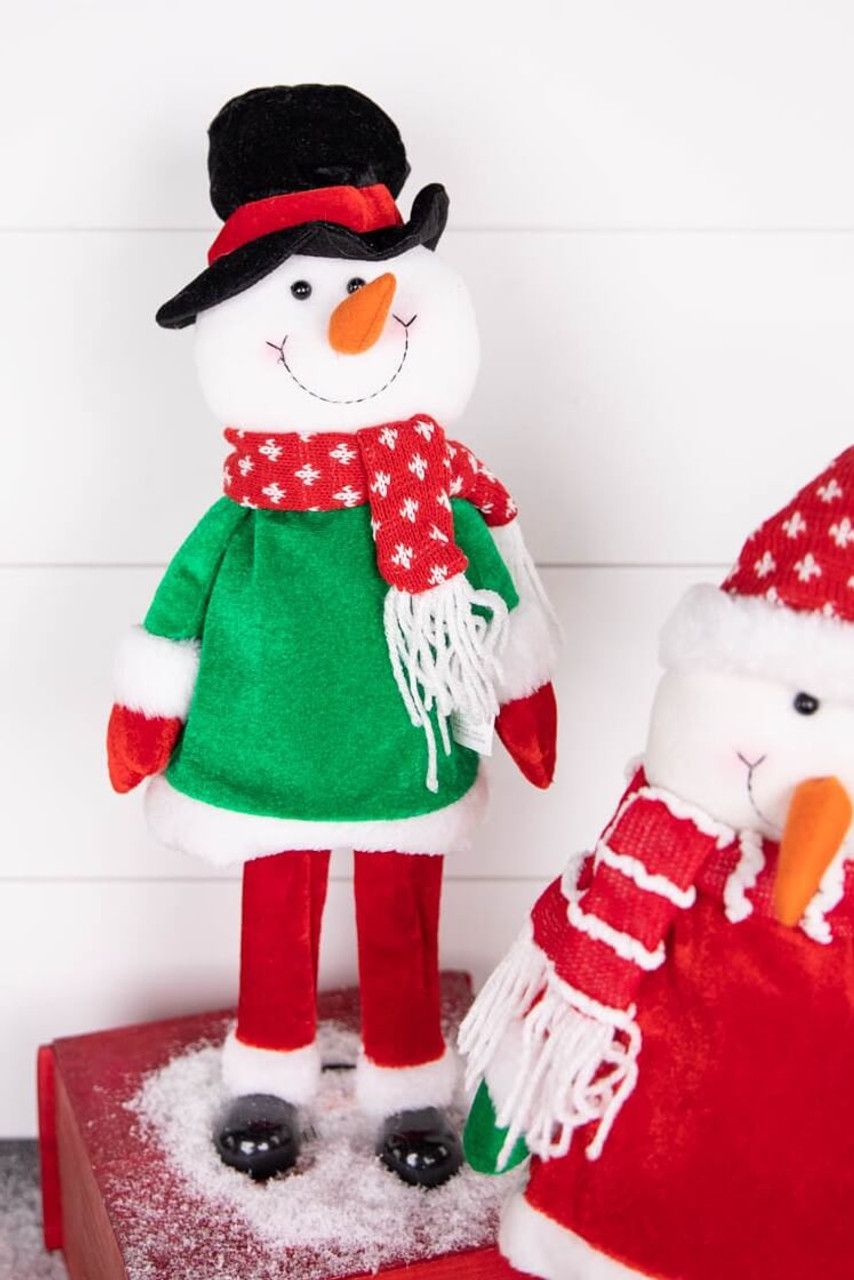 Plush Snowman Kit: Blk/Wht Check (XC6194) – The Wreath Shop