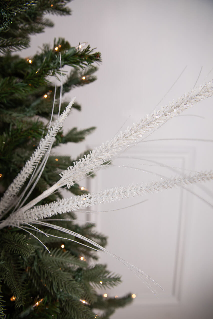33.5'' Christmas Glitter Spray ( BM1687-White ) – INTERNATIONAL SILK
