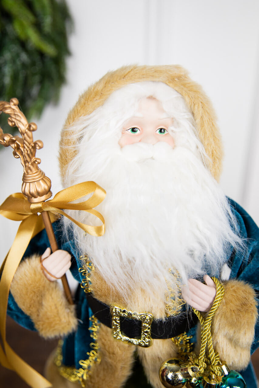 18” Santa Figure - Blue Coat - Decorator's Warehouse