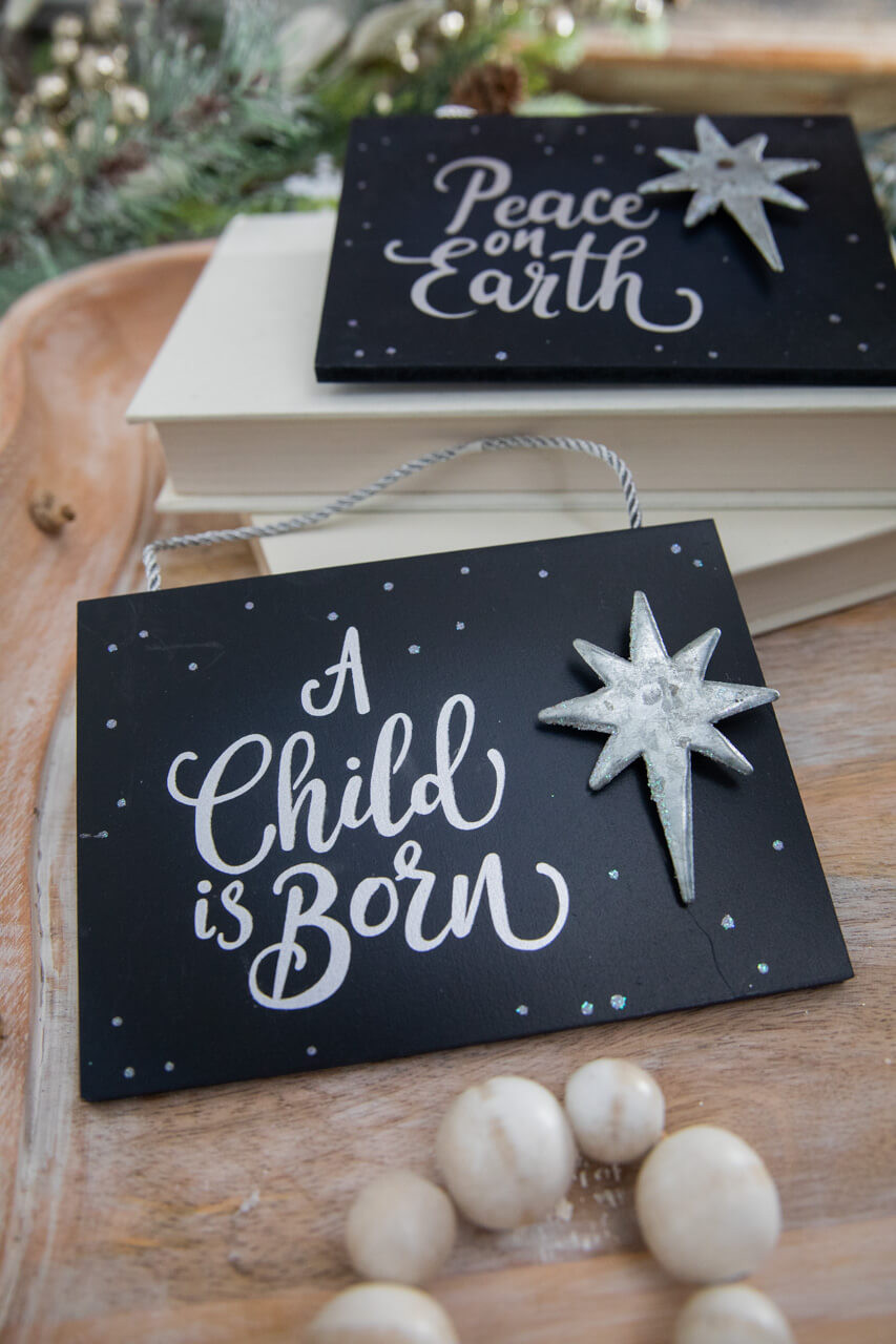 O Holy Night Christmas Home Décor Plaque - Creative Fabrica