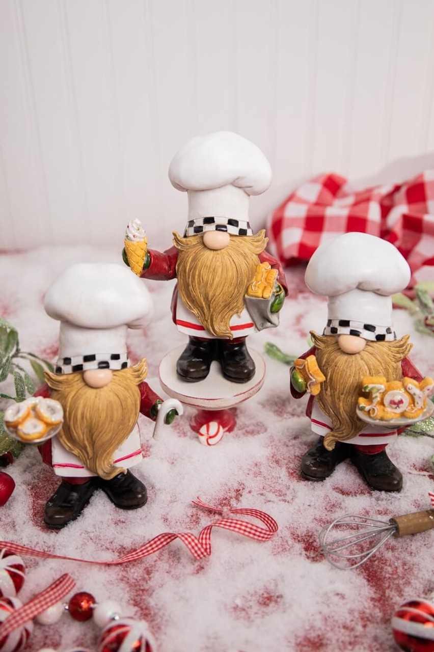 8.5 Resin Chef Gnome Figurine - Decorator's Warehouse