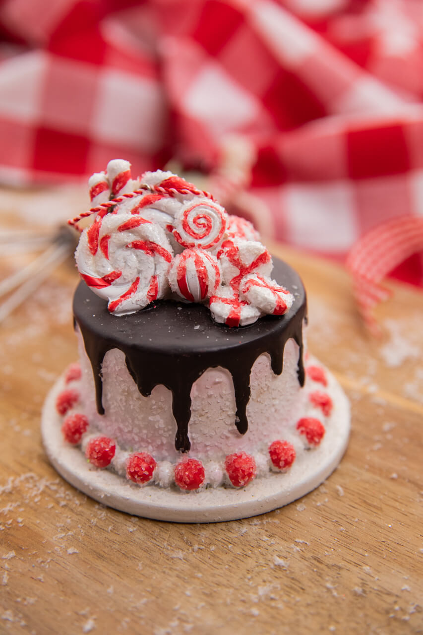 Candy Cane Cake - with White Chocolate Peppermint Frosting - Just so Tasty