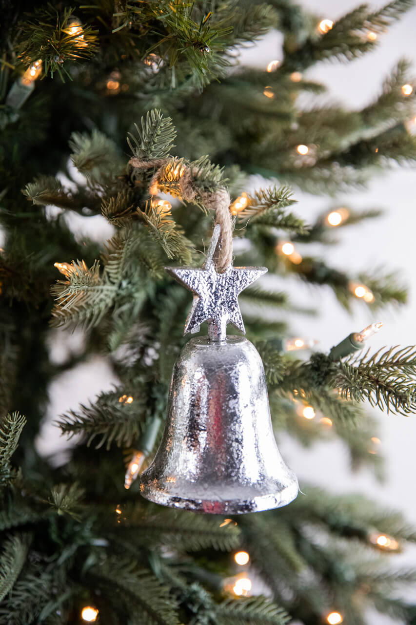 5” Silver Bell Ornament