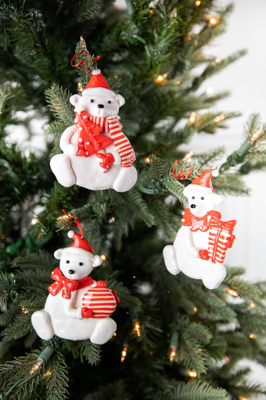 4” Christmas Polar Bear Ornament - Decorator\'s Warehouse