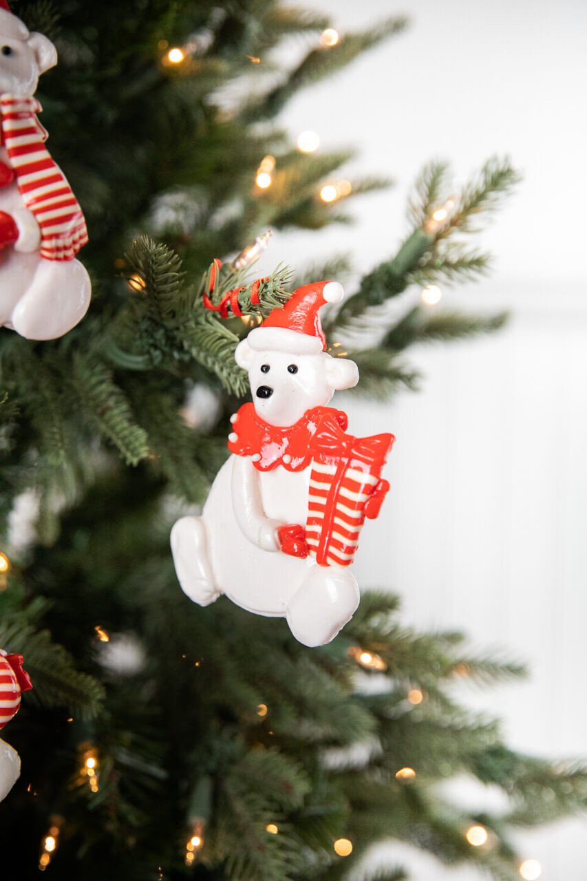 4” Christmas Polar Bear Ornament