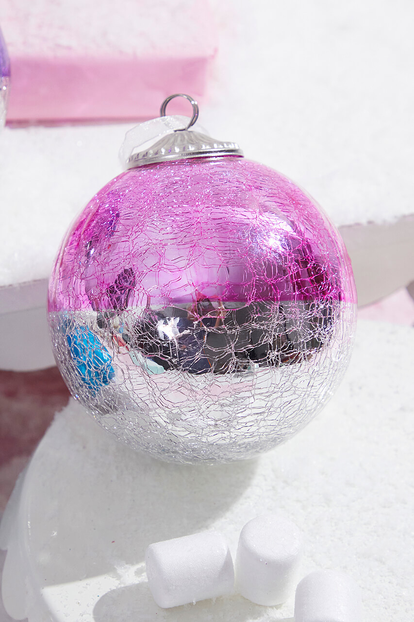 Jumbo Purple and White Candy Ornament - Cracker Barrel