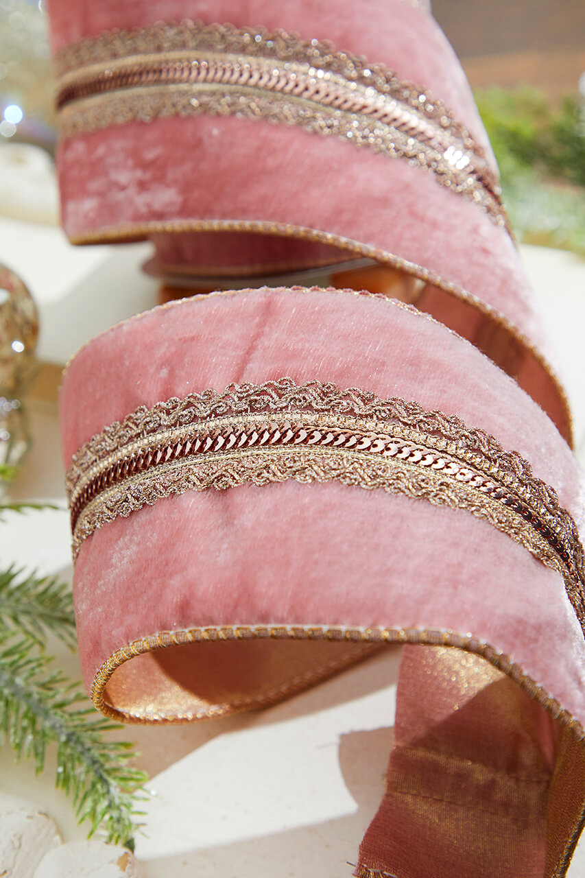 Pink Velvet with Gold Back Ribbon – Hello Holidays