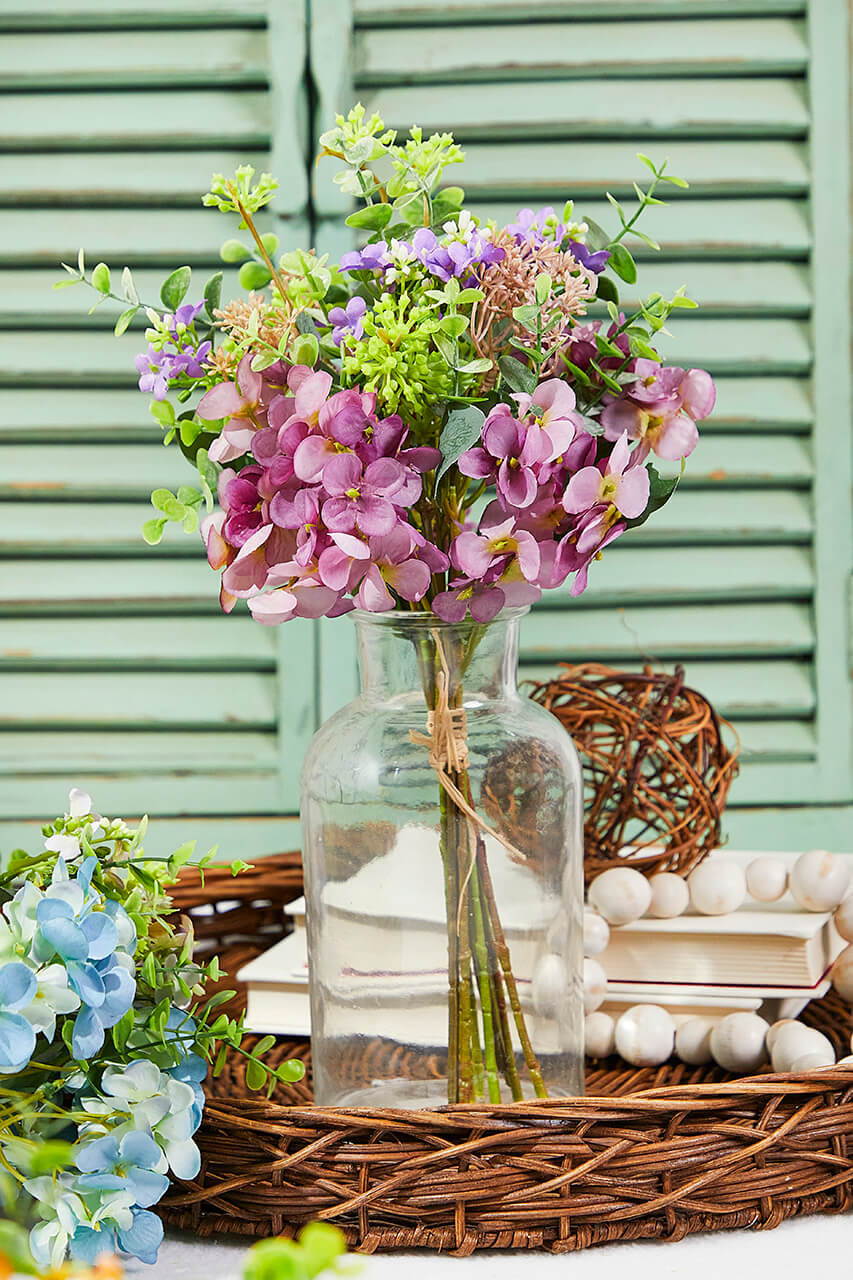 hydrangeaオーダーページ Amazon.com: Hydrangea Front Door Wreath with Monogram Letter