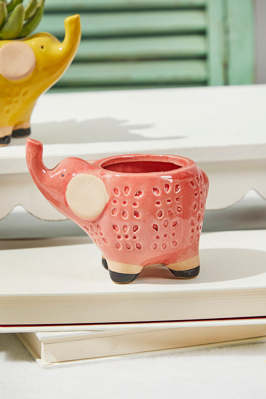 5" Ceramic Elephant Planter Set Decorator's Warehouse