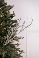 White Christmas Tree Picks Sprays Glittered Twigs Decor For - Temu