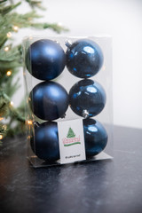 27” Glitter/Sequin Boxwood Grass Midnight Blue Christmas Sprays -  Decorator's Warehouse