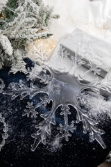 Regency 12 Acrylic Peppermint Snowflake Ornament