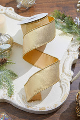 40 Gold Back Velvet Ribbon/BURGUNDY/100 yds [2081-277-68] - $55.75 :  Holiday Manufacturing Inc, Holiday Bows