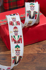 4” x 25 Yard Red Christmas Ribbon - Decorator's Warehouse