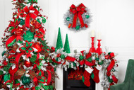 The Holiday Sparkle Red Christmas Tree Decorations Bundle