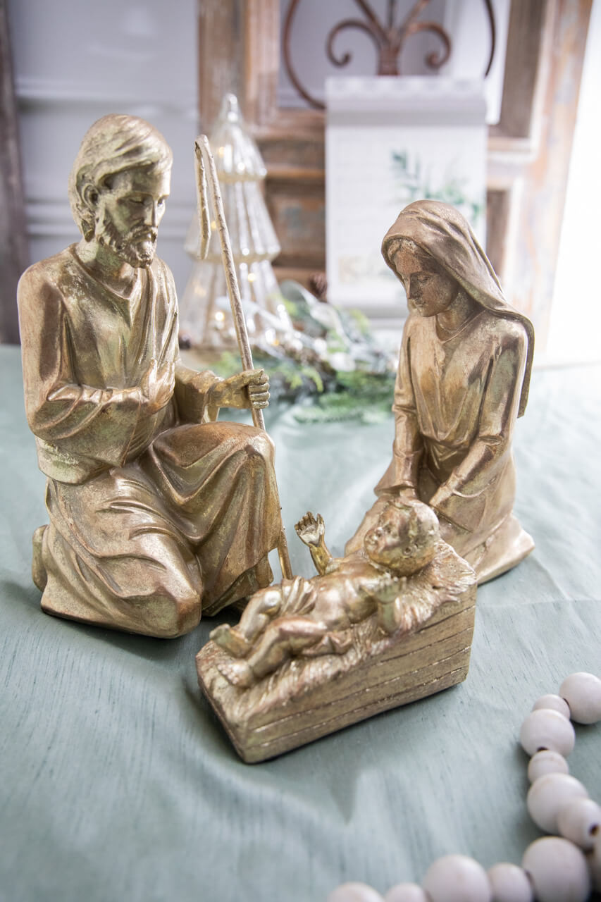 Elegant Nativity Set 3 Pieces Decorator's Warehouse